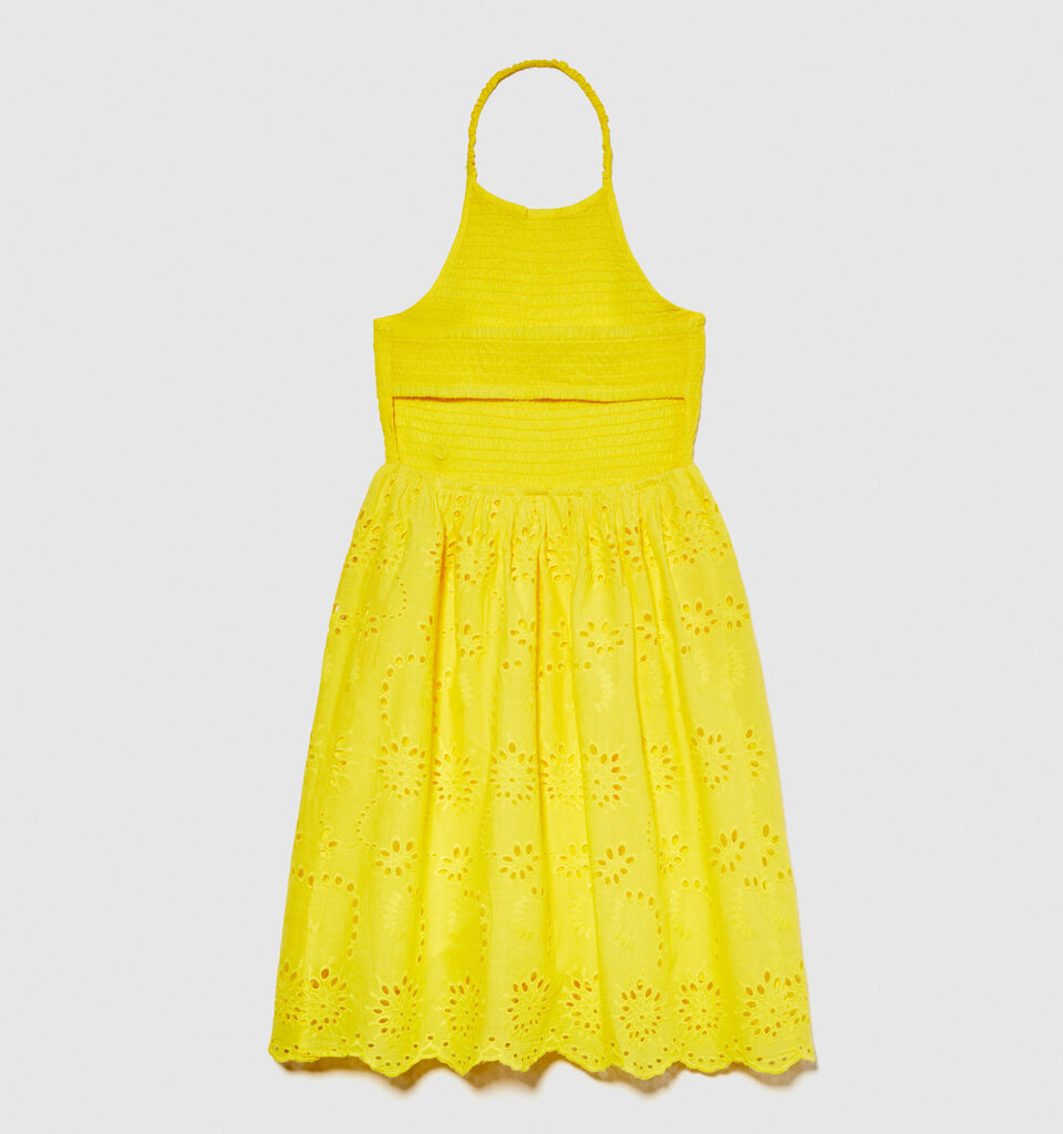 Embroidered dress - girls' dresses - Yellow | Sisley Young image number 2